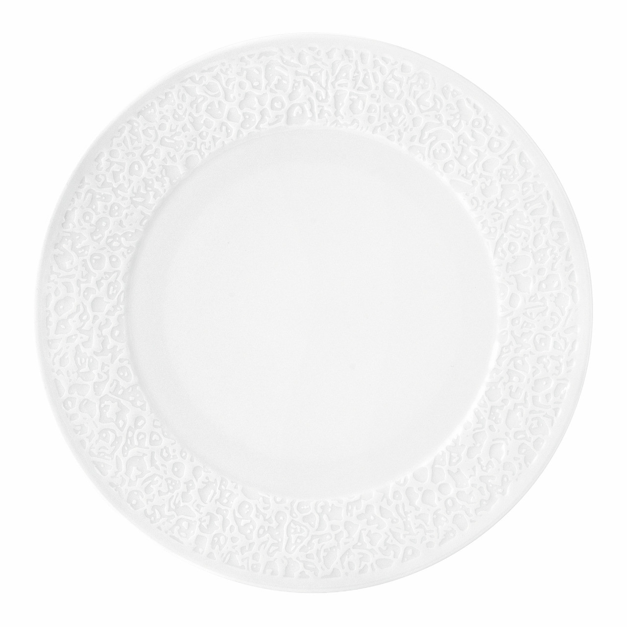 Nori, Teller flach ø 282 mm Relief schmal weiß